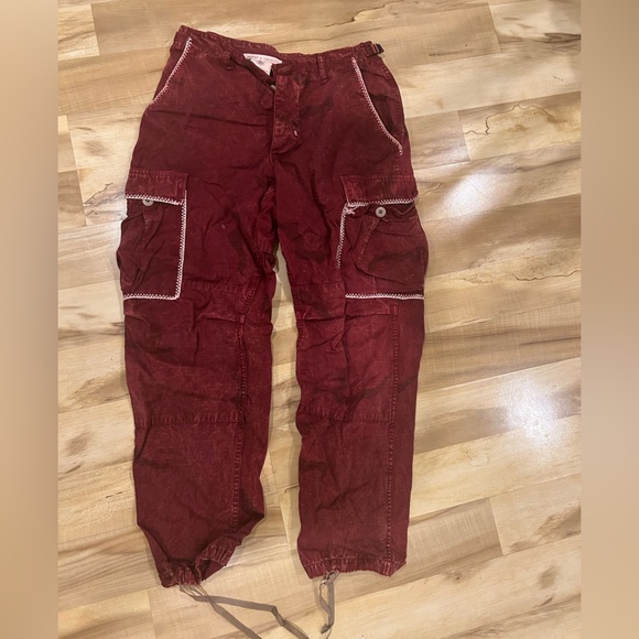 Free People X Tricia Fix Cargo Pants with White Accents